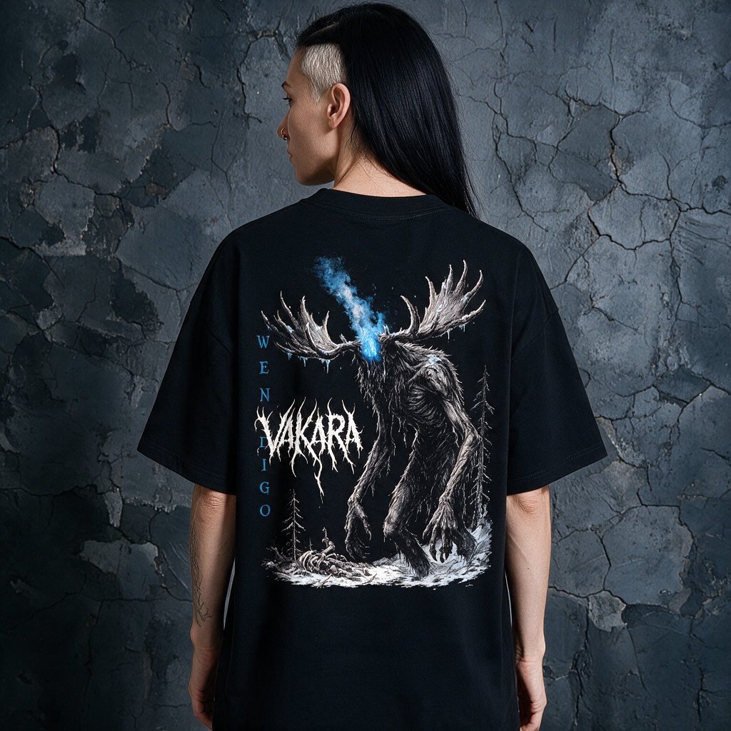 wendigo,folklore,goth,emo,horror,alt,dark,streetwear,heavyweight,spooky,halloween