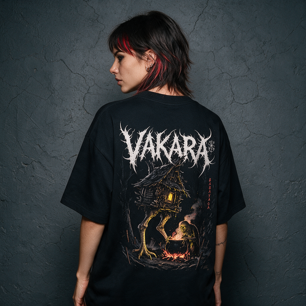 Halloween,Streetwear,Spooky,Fall,Goth,Horror,Oversized,Heavyweight,tshirt,babayaga,Witch,darkfantasy