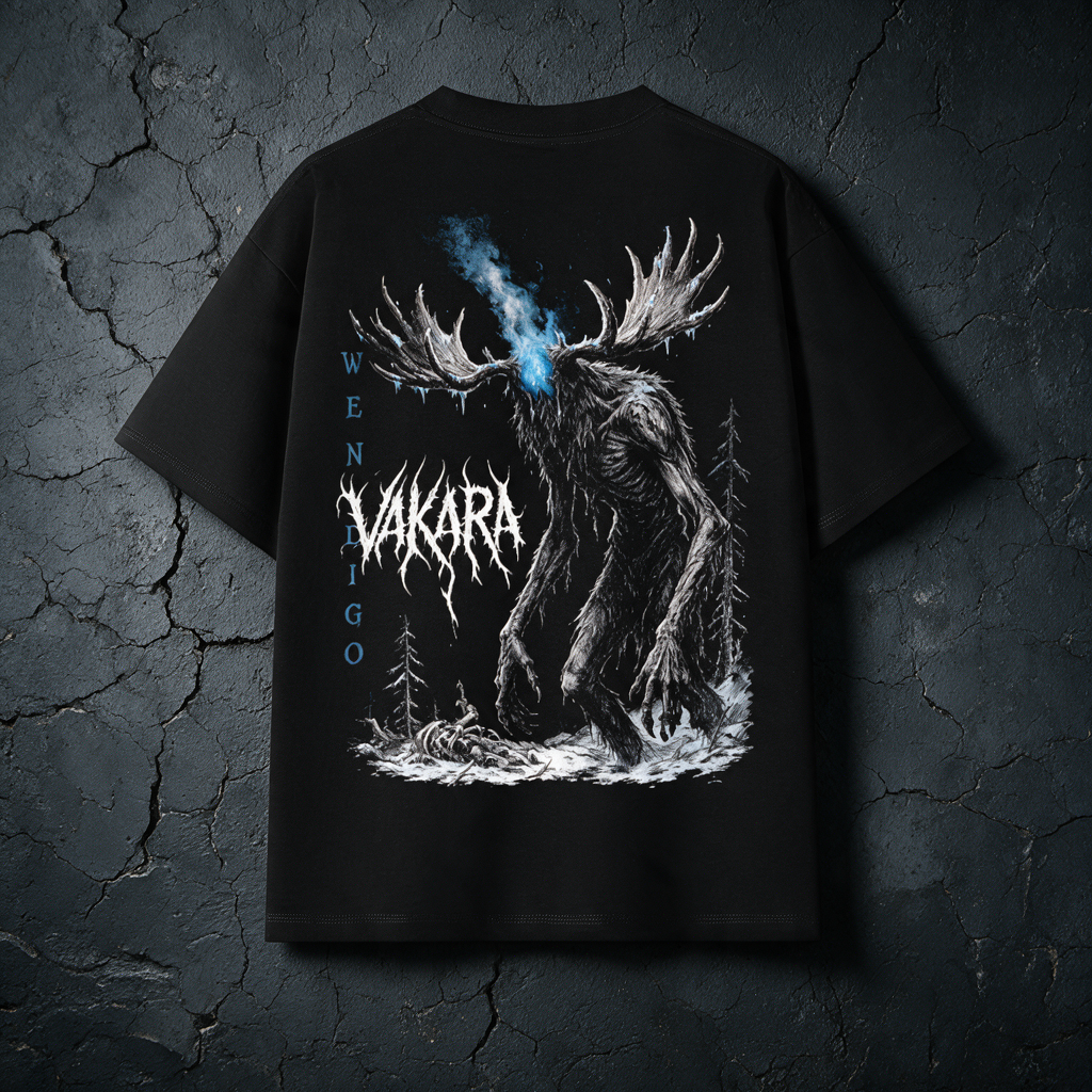 wendigo,folklore,goth,emo,horror,alt,dark,streetwear,heavyweight,spooky,halloween